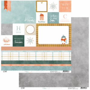 Papier 30,5 x 30,5 cm - Etoile des neiges - n°01 - Ha-Pi Little Fox