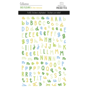 Puffy stickers alphabet - Des fleurs et des saveurs - Dans mes pochettes