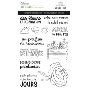 Tampon clear - Des fleurs et des saveurs - Dans mes pochettes