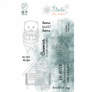 Tampon clear - Au coin du feu - Etoile des neiges - Ha-Pi Little Fox