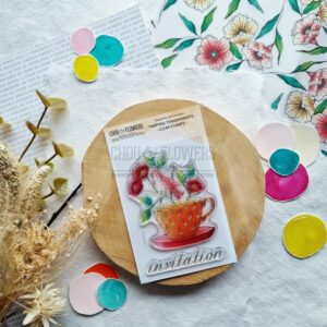 Tampon clear - Tasse fleurie - Mon p'tit jardin - Chou and Flowers