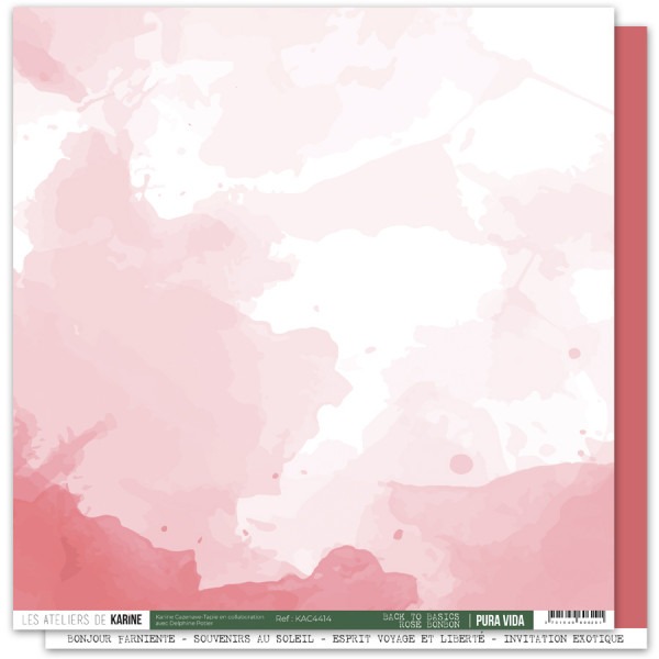 Papier 30,5 x 30,5 cm - Back to basic - n°14 - Pura vida - Les ateliers de Karine