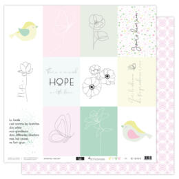 Papier 30,5 x 30,5 cm - So'flowers - n°06 - Sokai